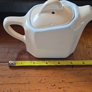 HALL Cream Ceramic Teapot